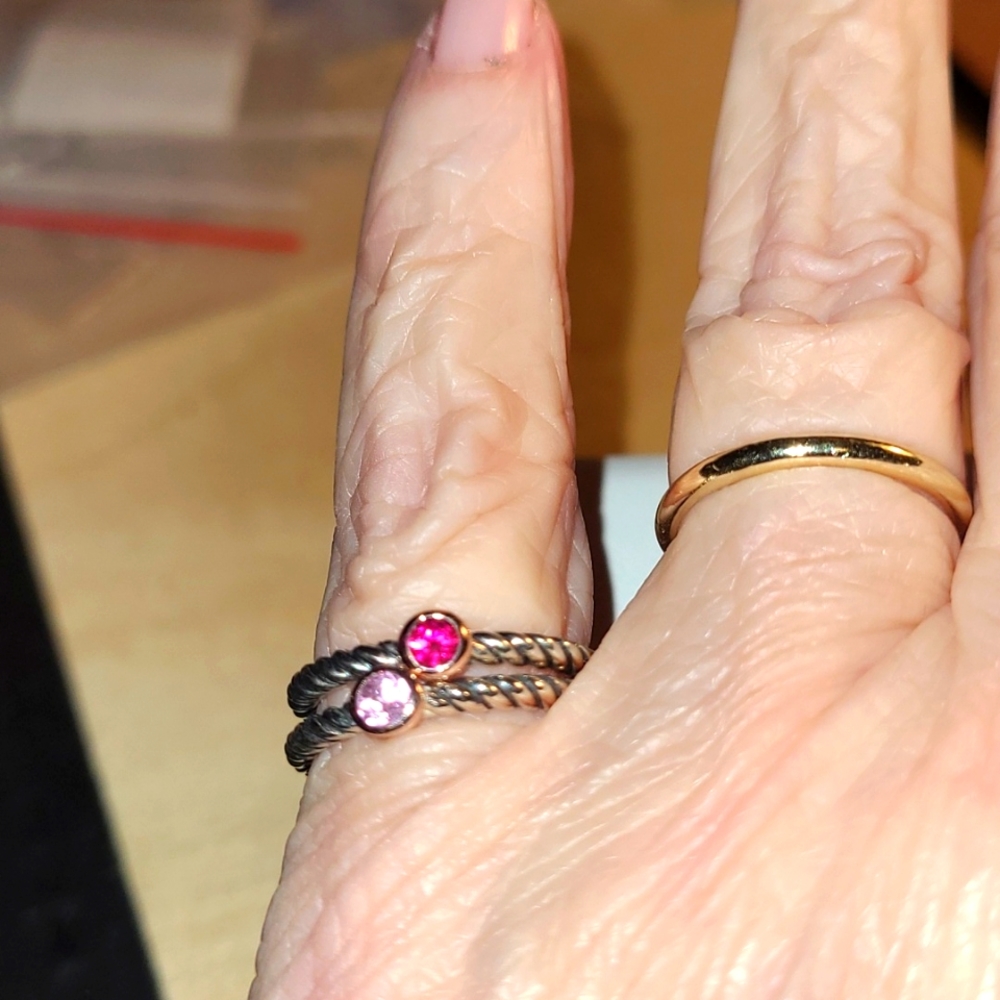 2 NEW Sterling Silver Stackers☆☆